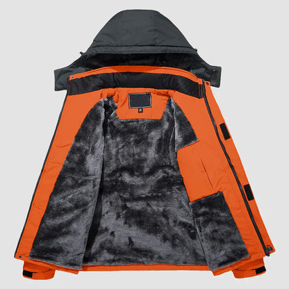 Men's Water-Repellent Winter Ski Jacket with Fleece Lining