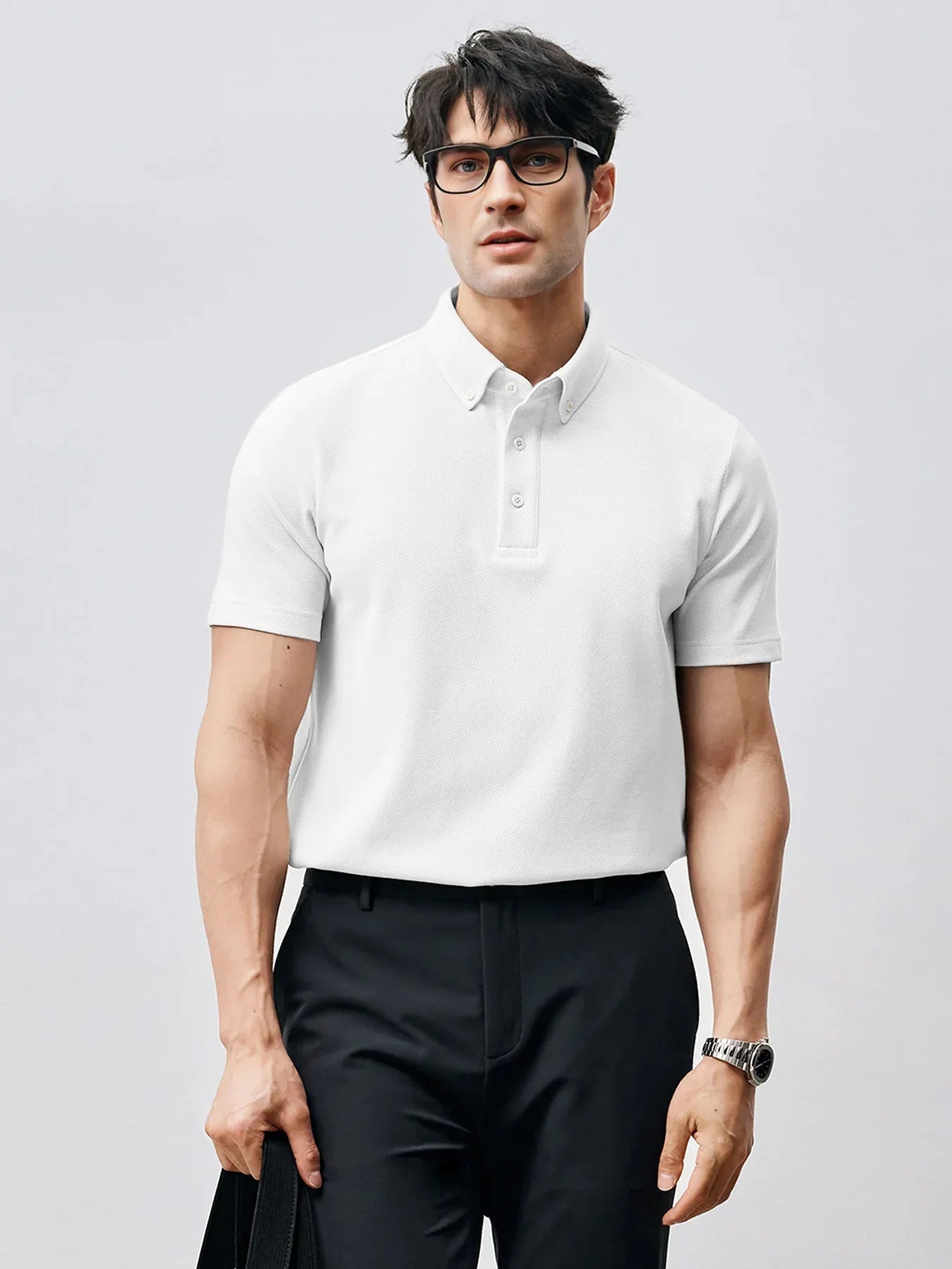 BreezeLuxe Breathable Piqué Short Sleeve Polo
