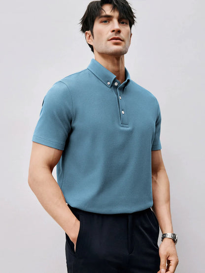 BreezeLuxe Breathable Piqué Short Sleeve Polo