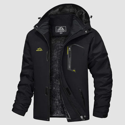 Men's Water-Repellent Winter Ski Jacket with Fleece Lining