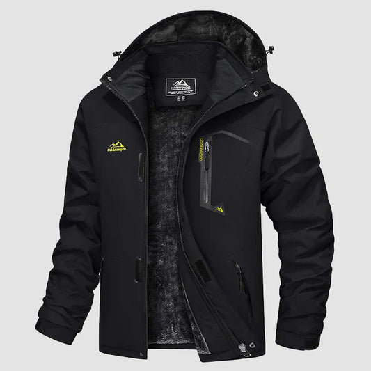 Men's Water-Repellent Winter Ski Jacket with Fleece Lining