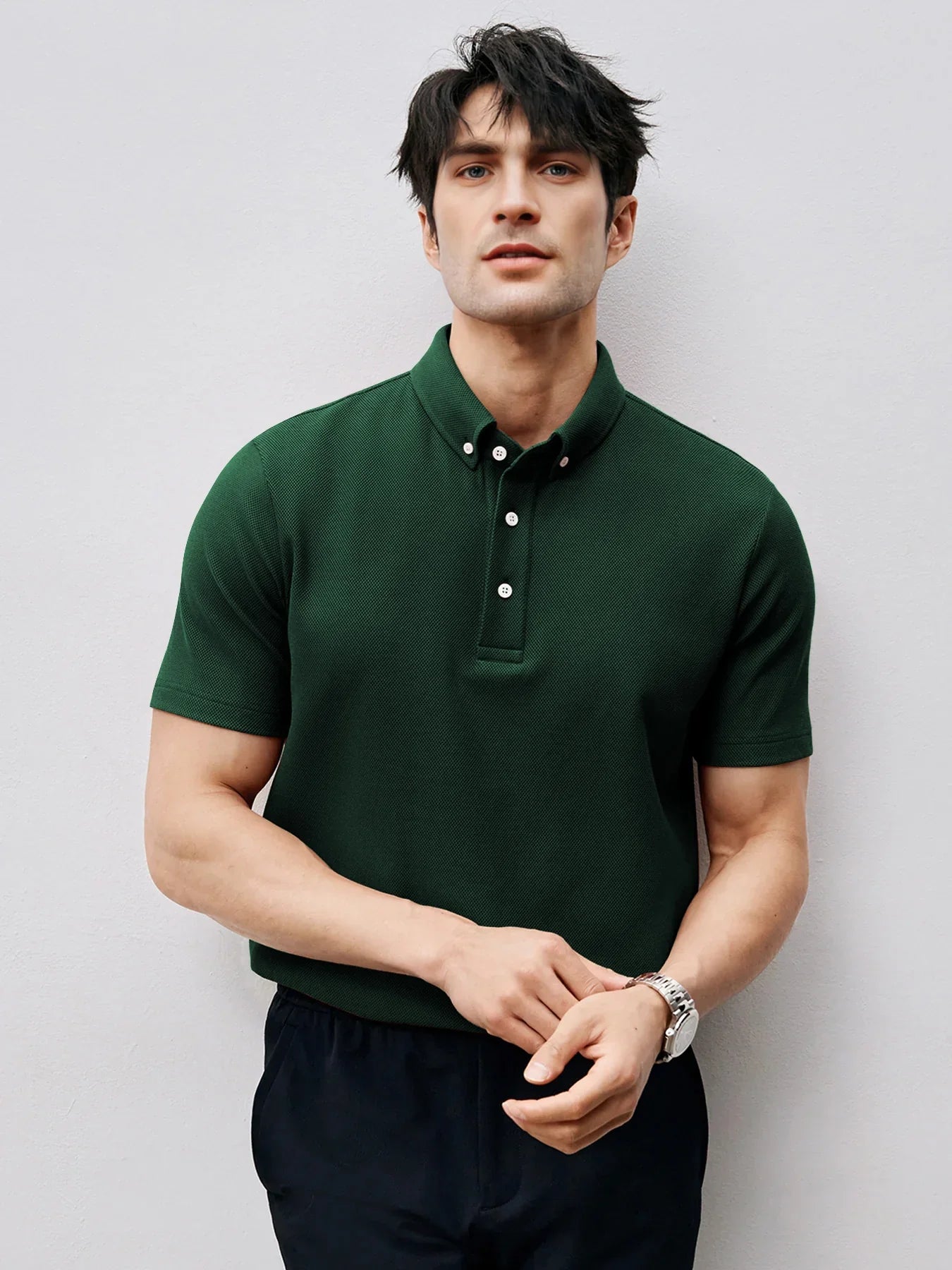 BreezeLuxe Breathable Piqué Short Sleeve Polo