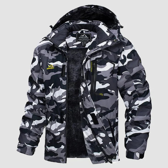 Men's Water-Repellent Winter Ski Jacket with Fleece Lining