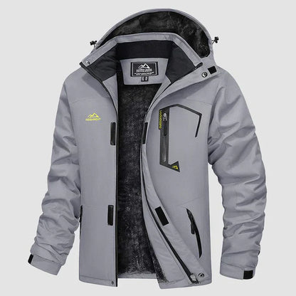 Men's Water-Repellent Winter Ski Jacket with Fleece Lining