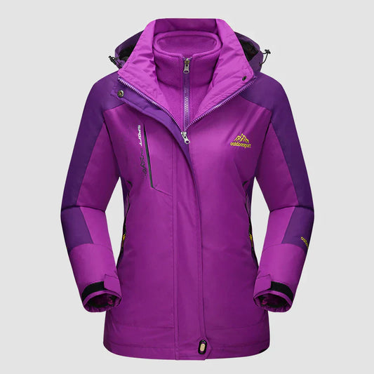 Women's 3-in-1 Waterproof Ski Jacket with Fleece Liner