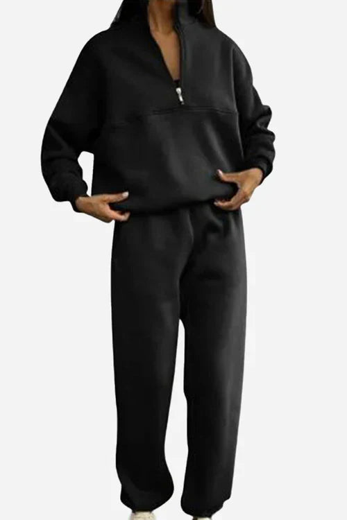 Women’s Travel Co-ord Set – Soft Cotton Blend Pullover & Jogger Pants
