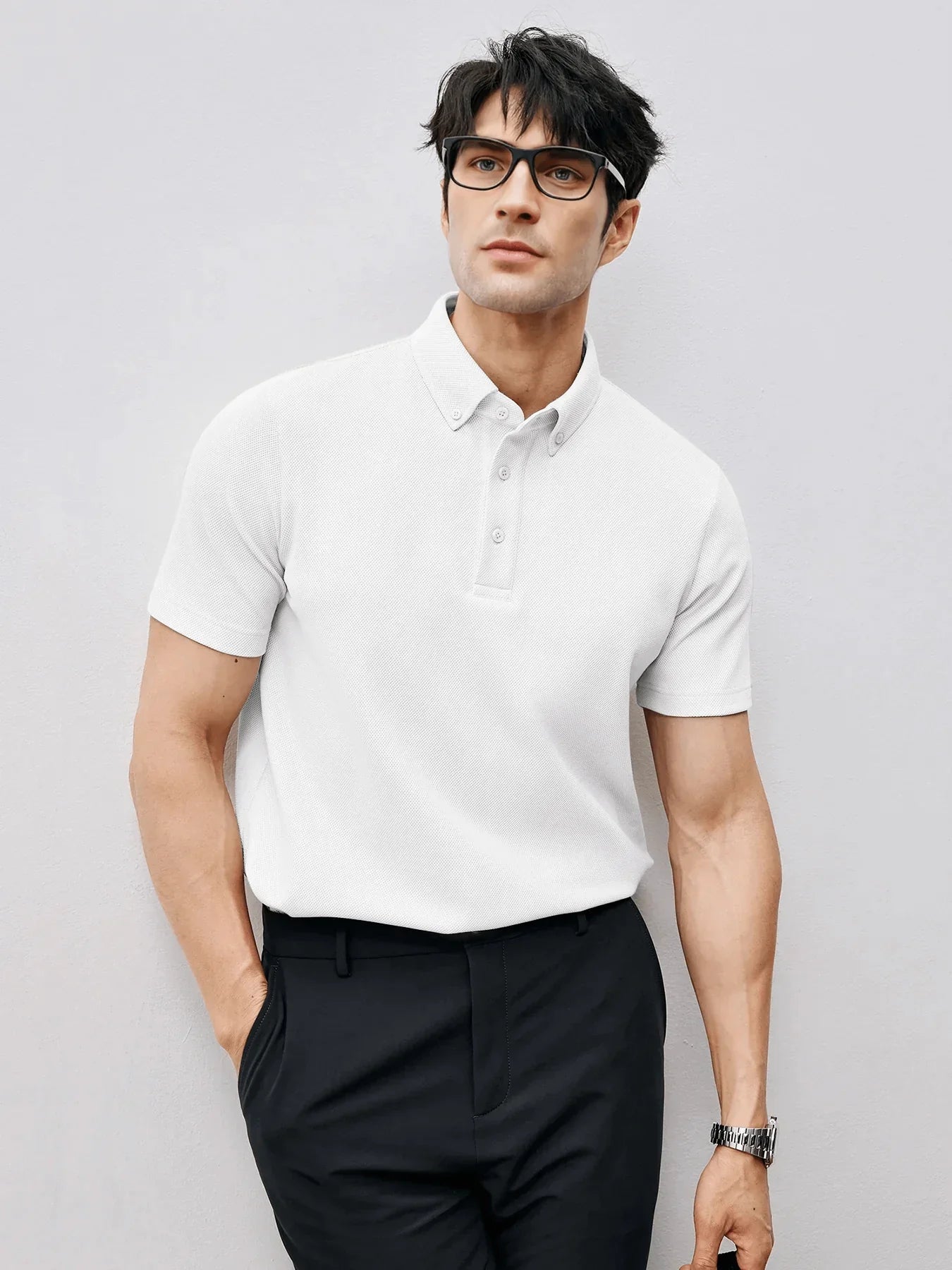 BreezeLuxe Breathable Piqué Short Sleeve Polo